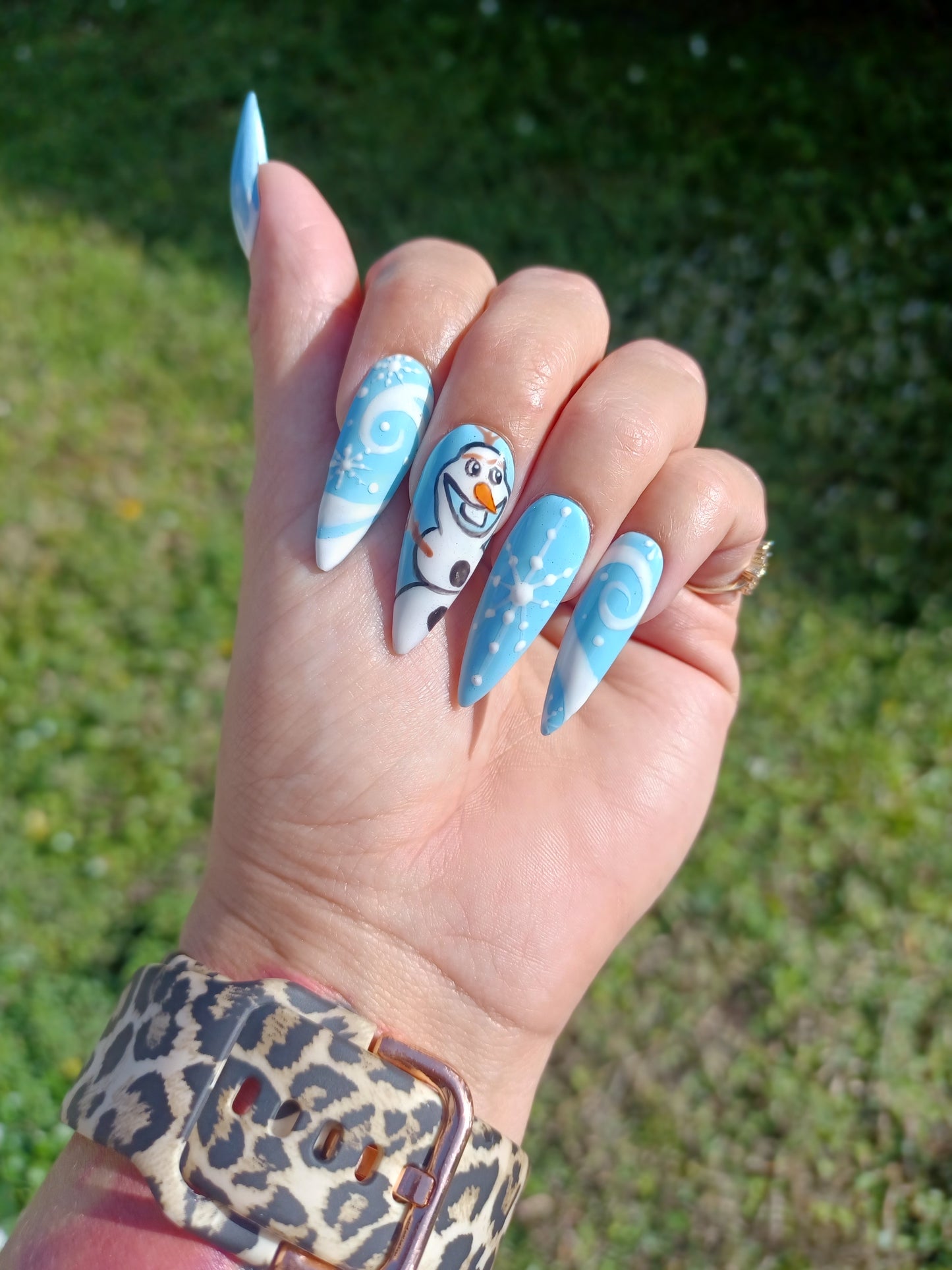 Snowman Press On Nails